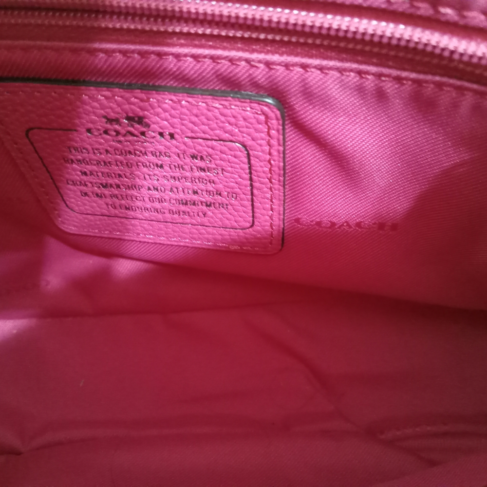 Coach Pink Leather Shoulder Bag - Picture 7 of 8